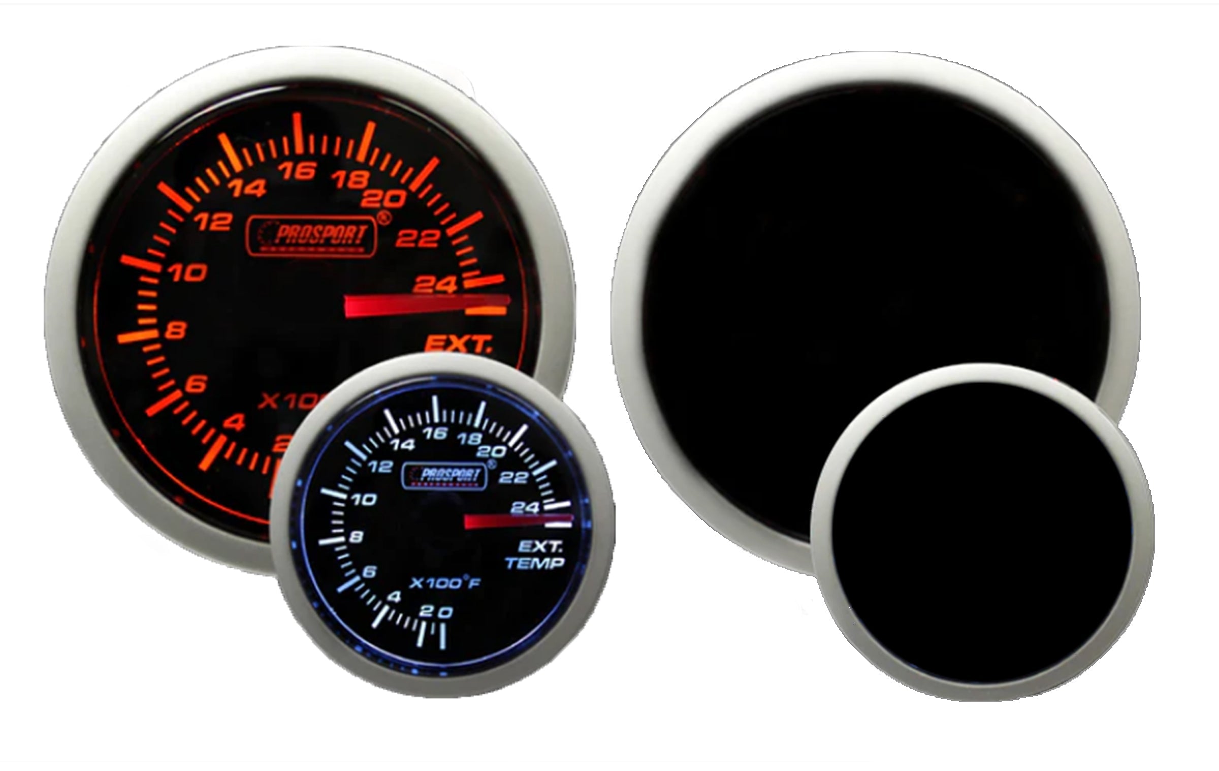 2-1/16" Amber / White - Electrical Exhaust Gas Temperature Gauge-thumbmail-1