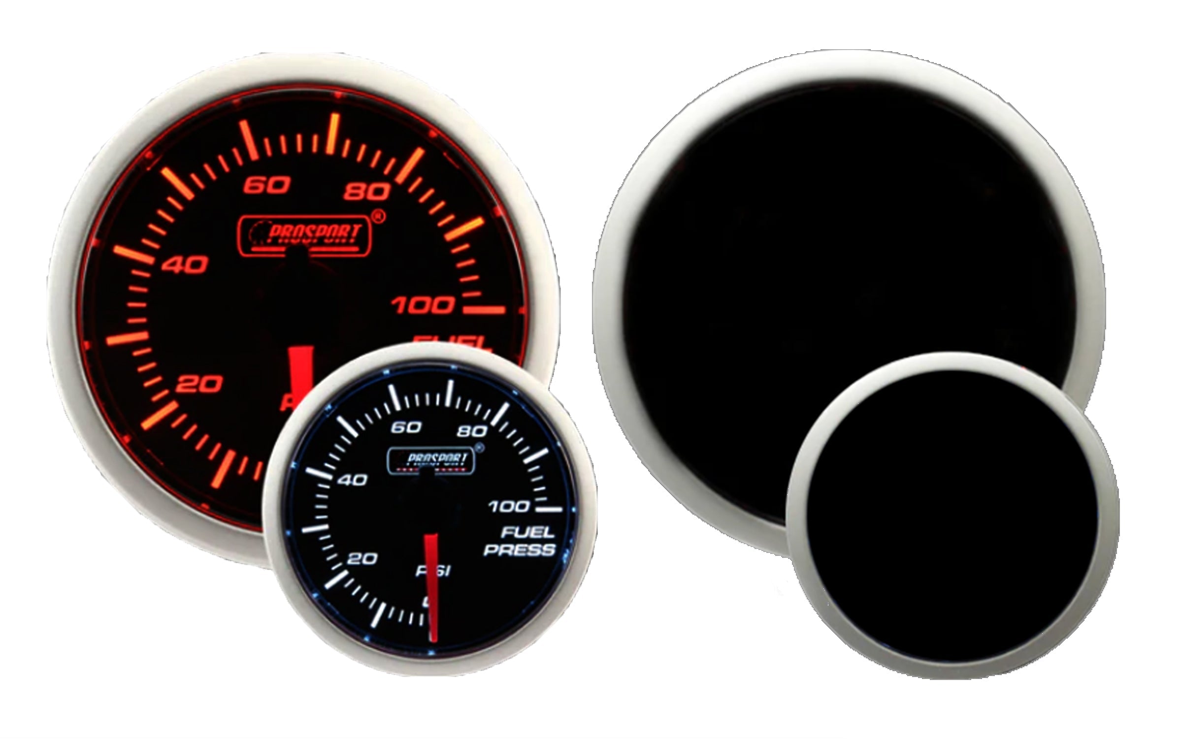 2-1/16" Amber / White -  Fuel Pressure Gauge-thumbmail-1