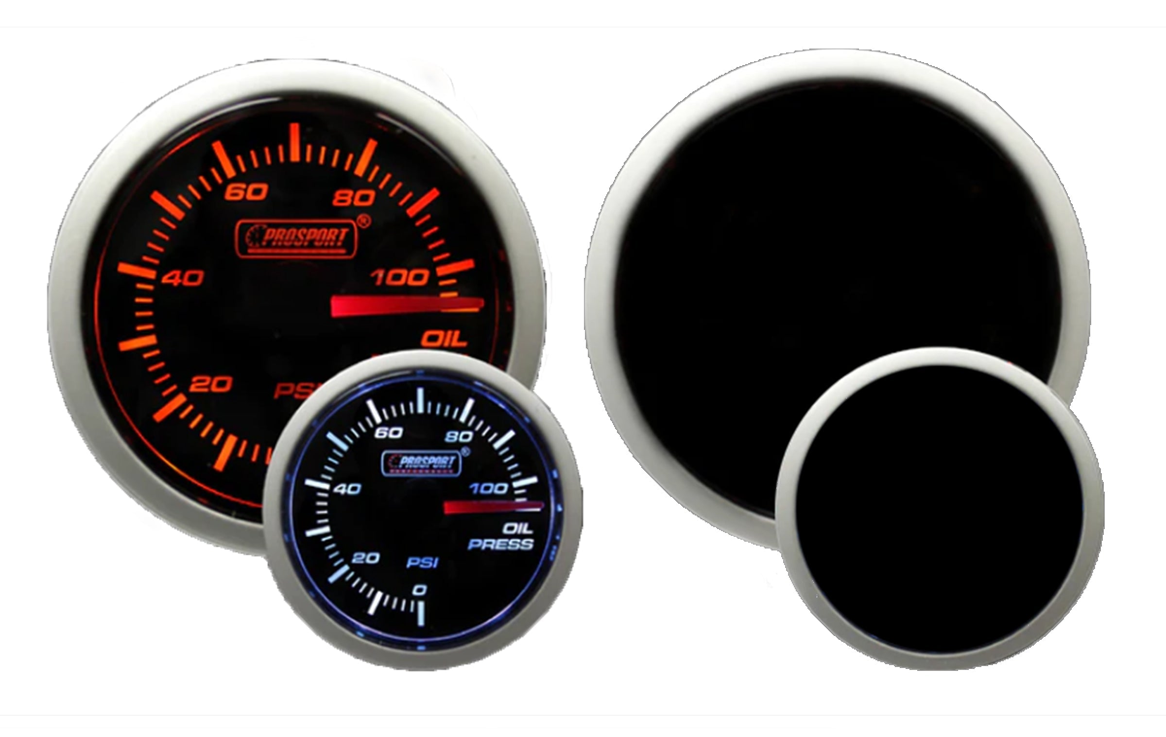 2-1/16" Amber / White -  Electrical Oil Pressure Gauge-thumbmail-1