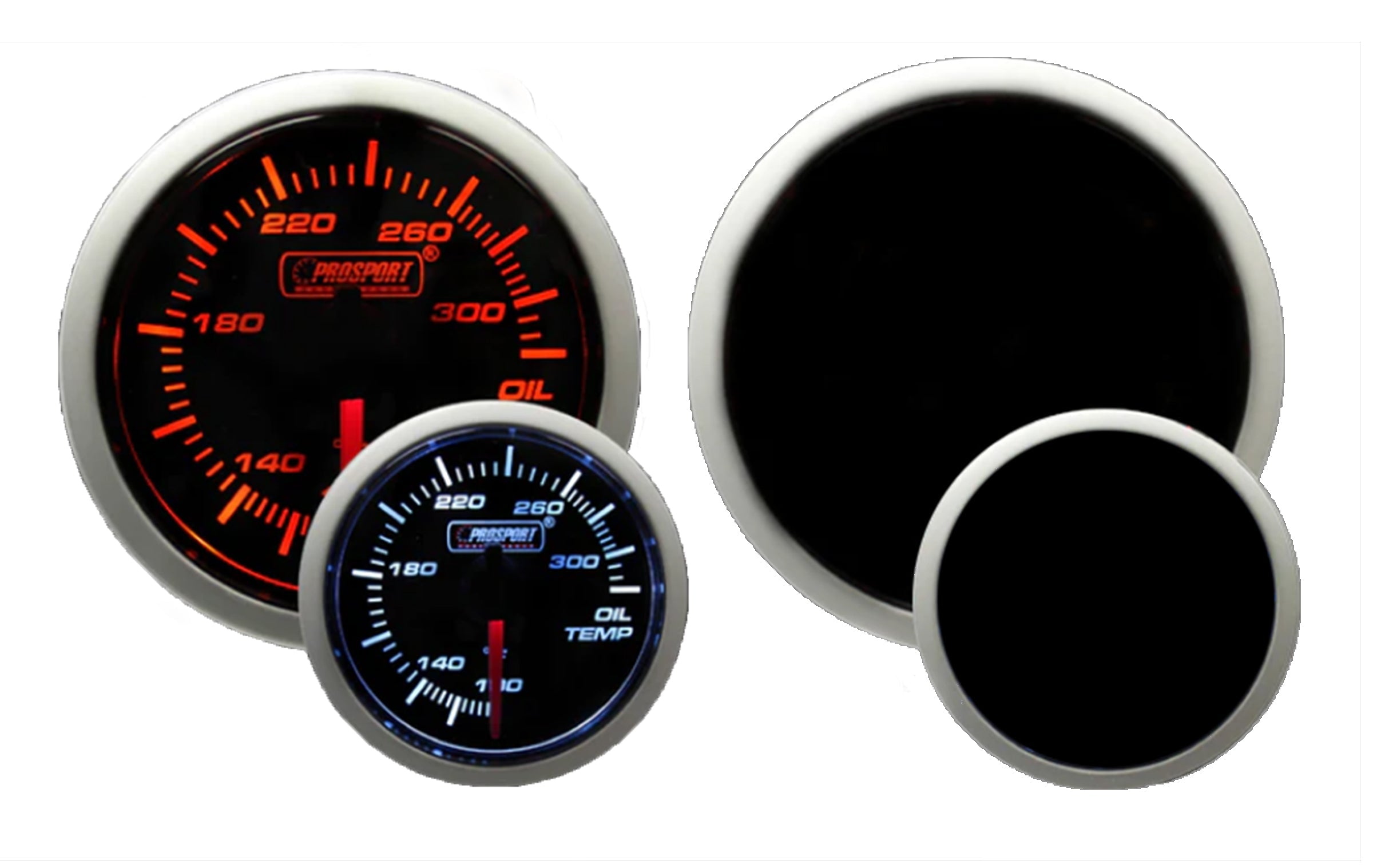 2-1/16" Amber / White - Electric Oil Temperature Gauge-thumbmail-1