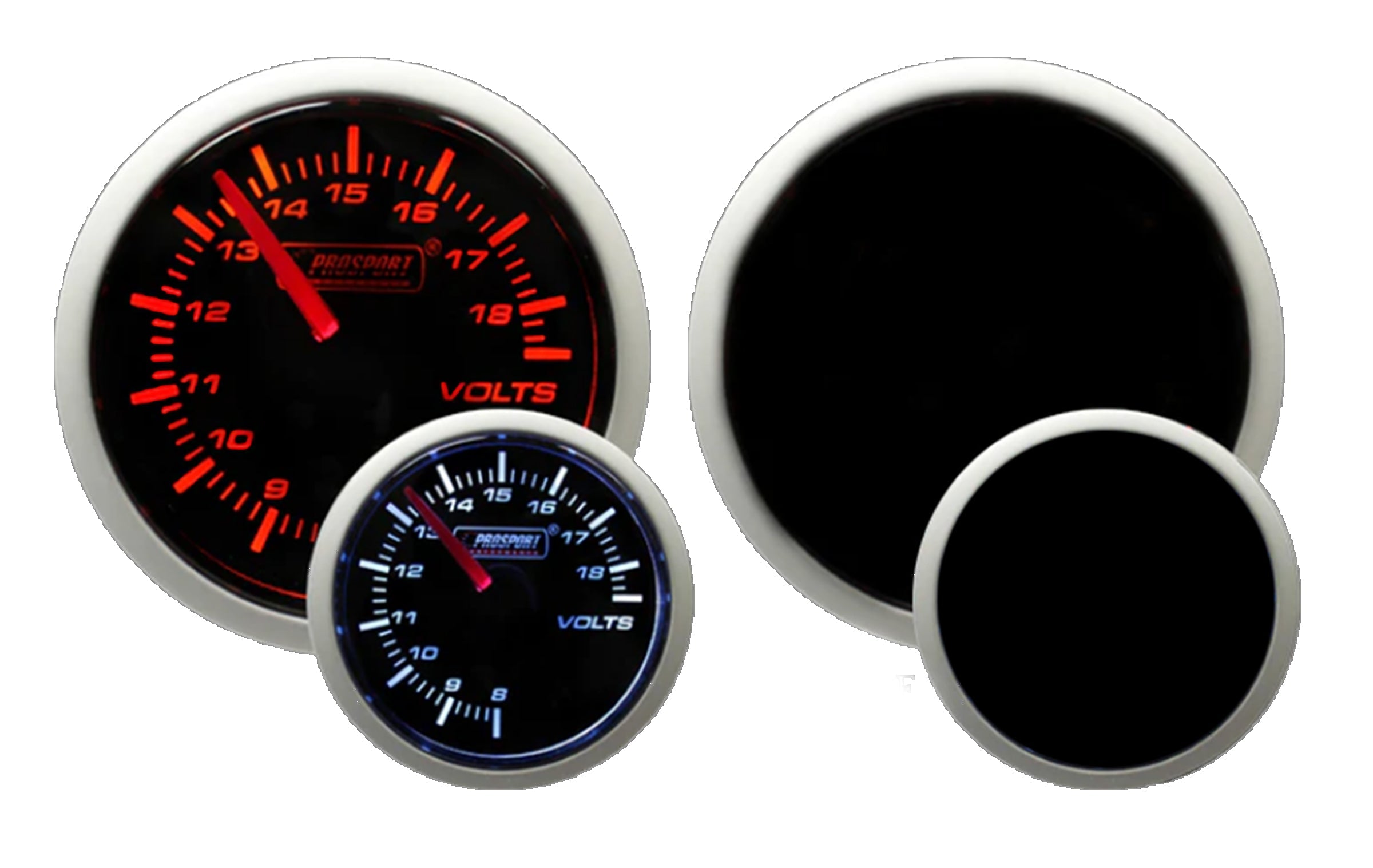 2-1/16" Amber / White - Electric Volt Gauge-thumbmail-1