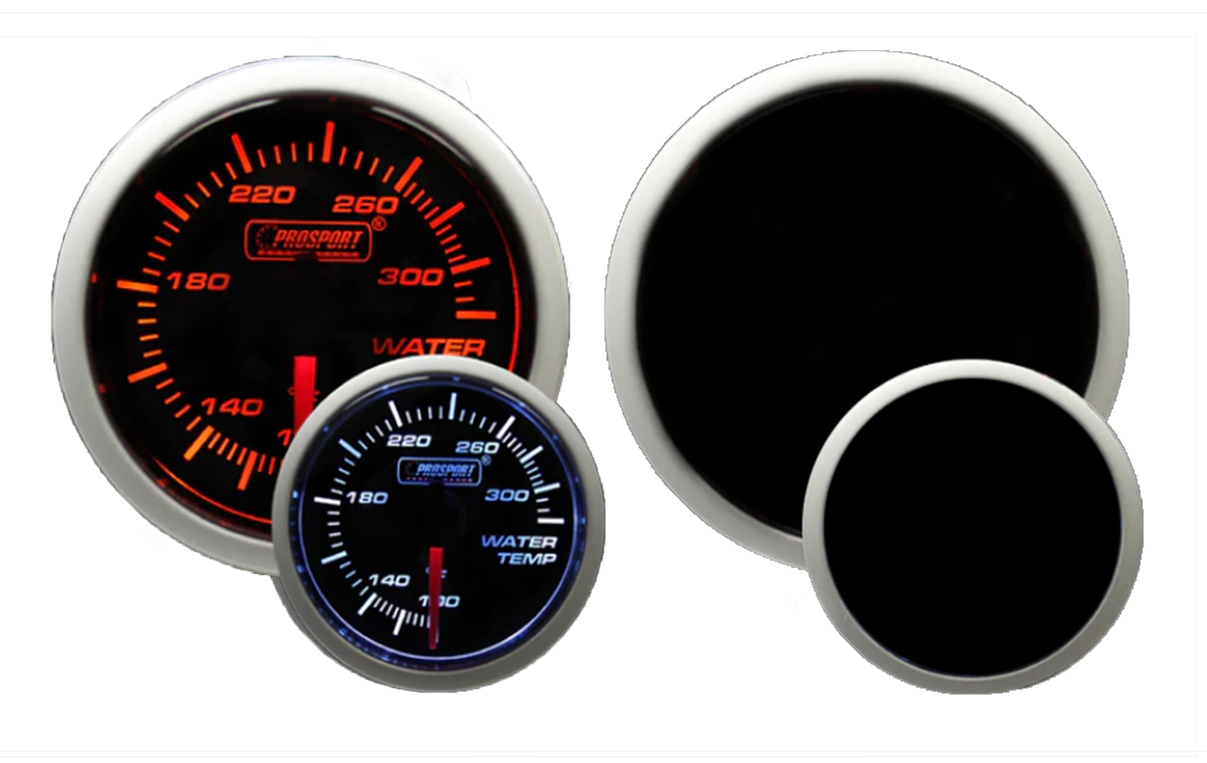 2-1/16" Amber / White - Electric Water Temperature Gauge-thumbmail-1