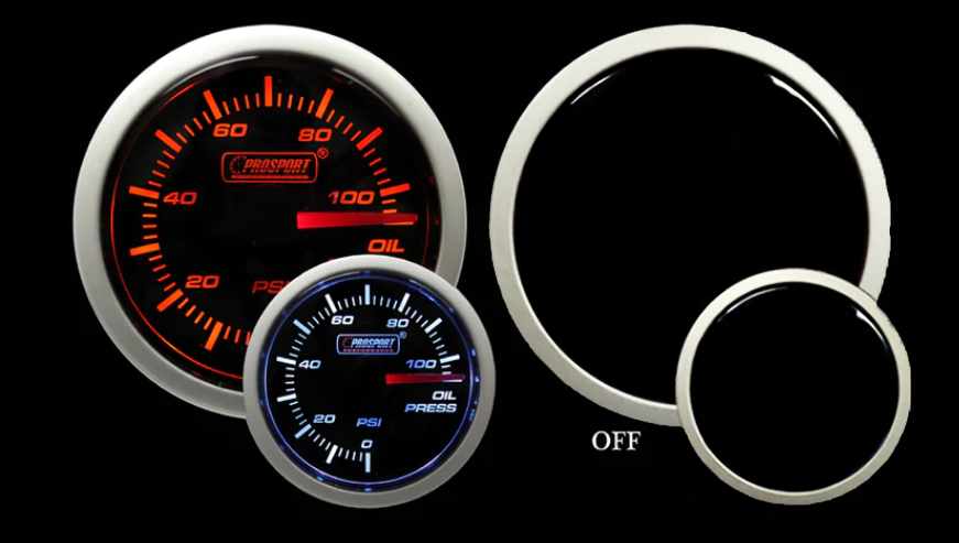 2-1/16" Amber / White -  Electrical Oil Pressure Gauge-thumbmail-4