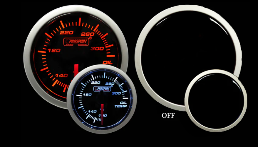 2-1/16" Amber / White - Electric Oil Temperature Gauge-thumbmail-4