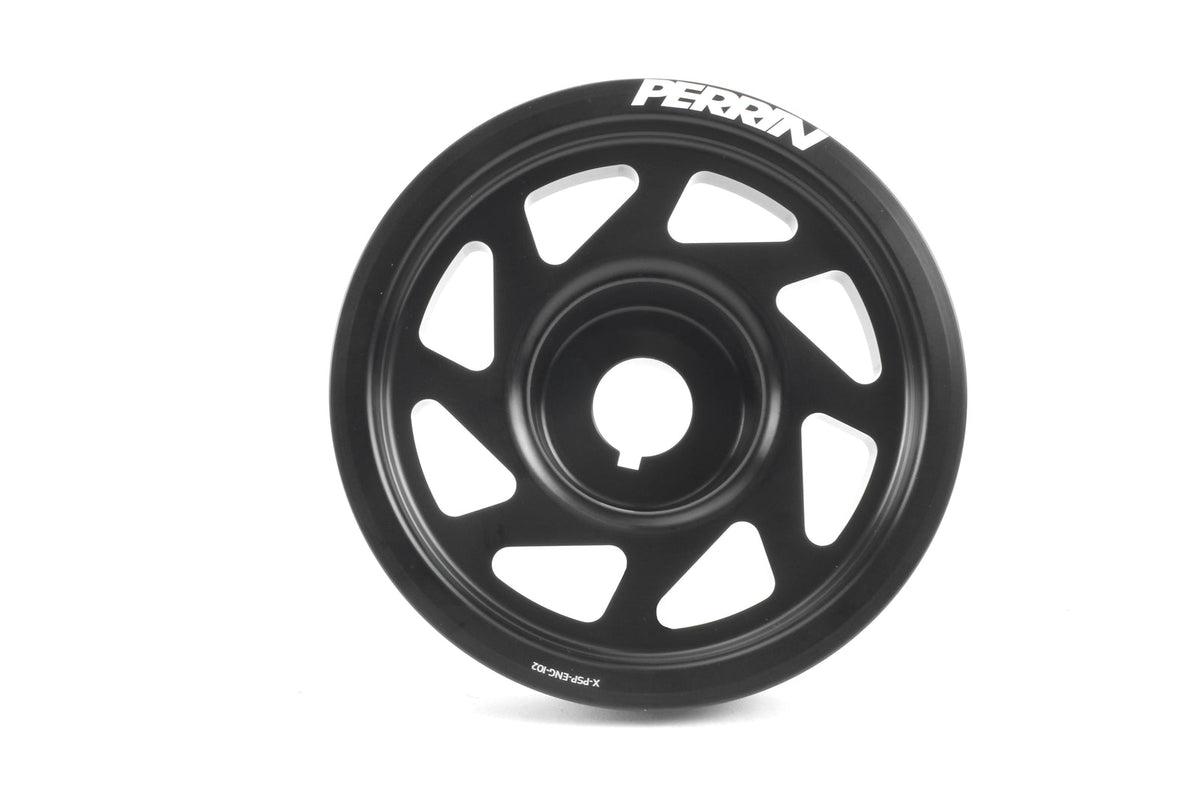 PERRIN PSP-ENG-102BK black lightweight crank pulley, view 1