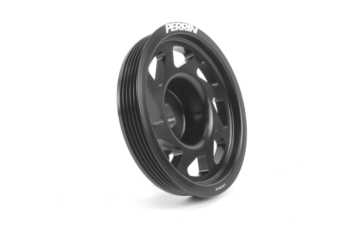 PERRIN PSP-ENG-102BK black lightweight crank pulley, view 2