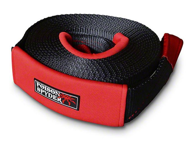 Poison Spyder 57-63-515 black 3-inch by 30-foot recovery strap