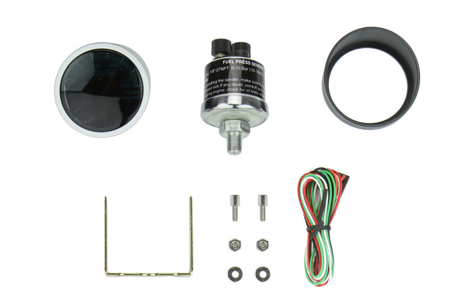 2-1/16" Green/White Fuel Pressure Gauge-thumbmail-3
