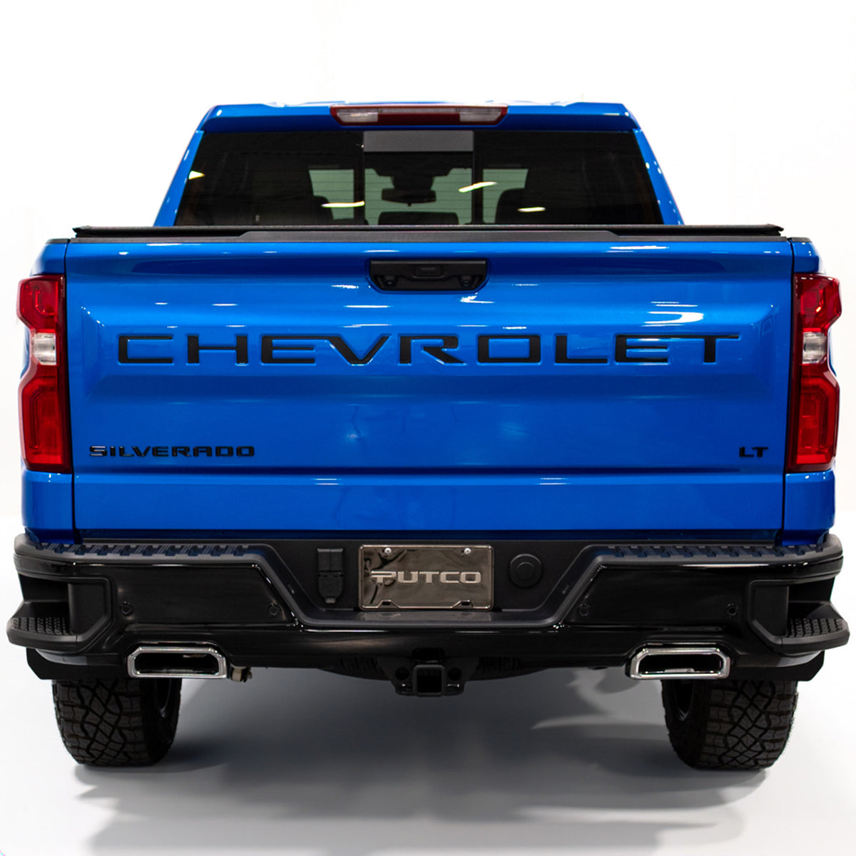 Putco 19-26 Chevrolet Silverado LD 1500/HD2500/3500 - Tailgate Letters - Matte Black — 55550MBGM — product view 1