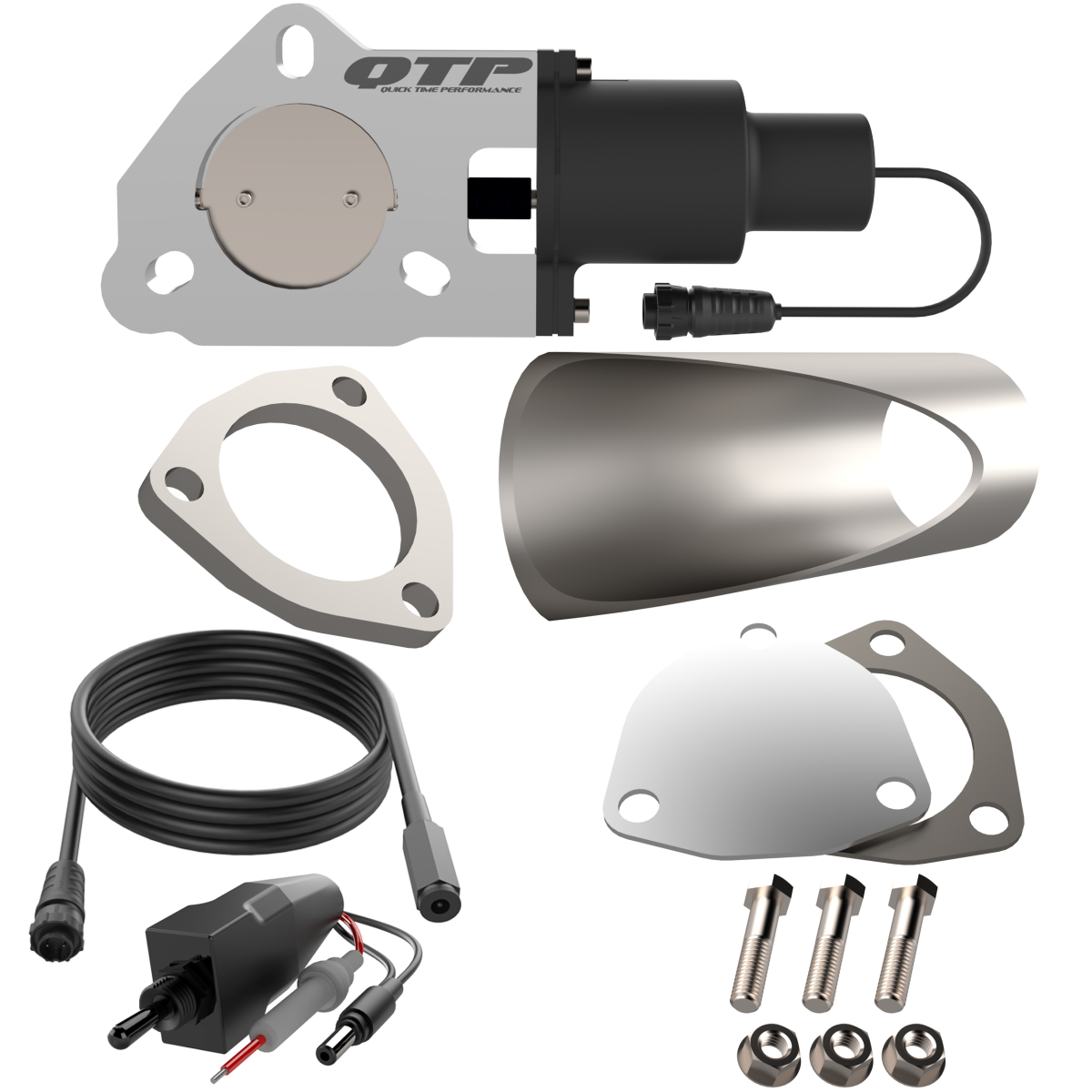 QTP QTEC25DIY electric exhaust cutout kit, view 1