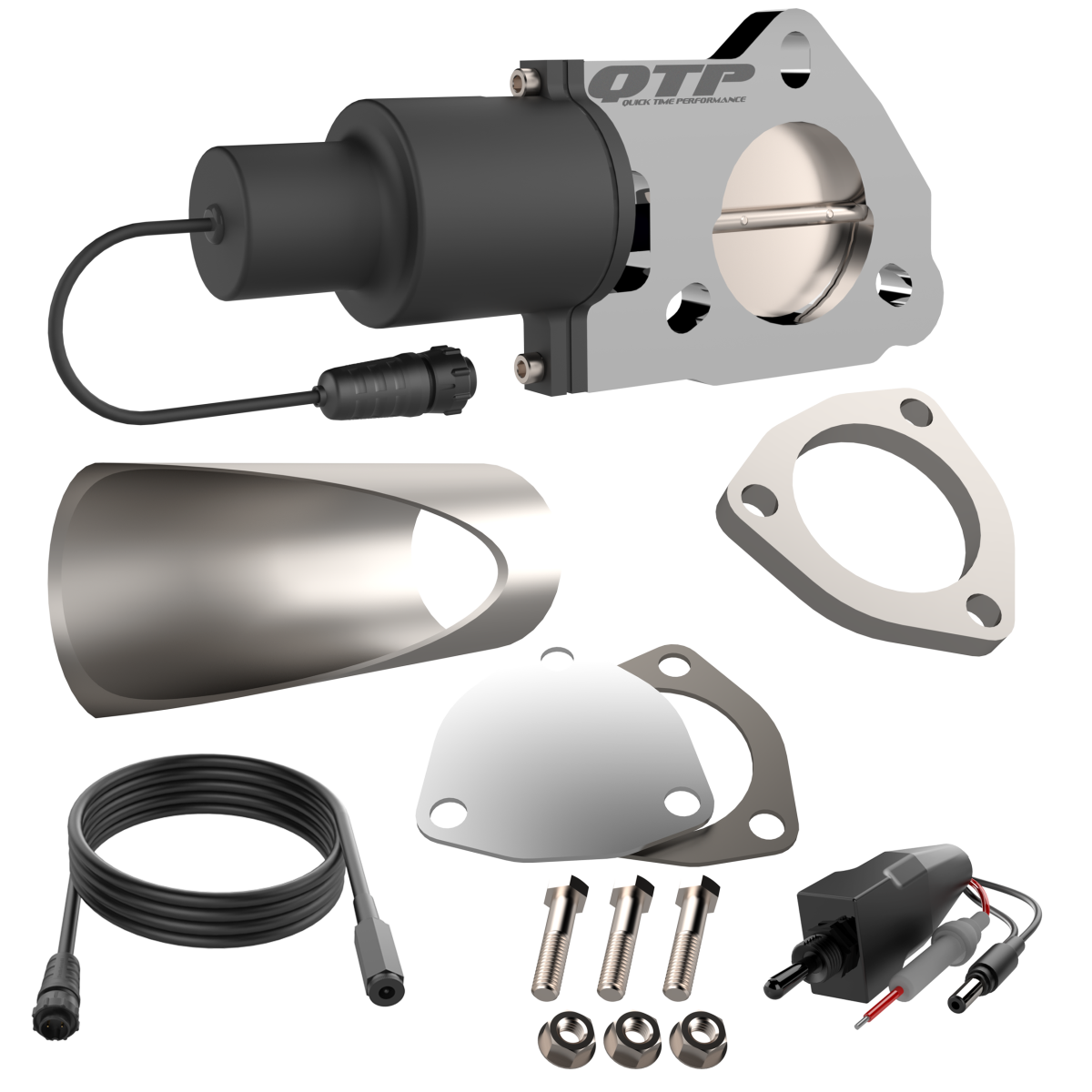 QTP QTEC25DIY electric exhaust cutout kit, view 2