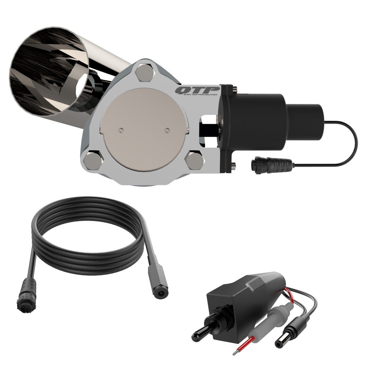 QTP QTEC35CP electric exhaust cutout kit, view 1