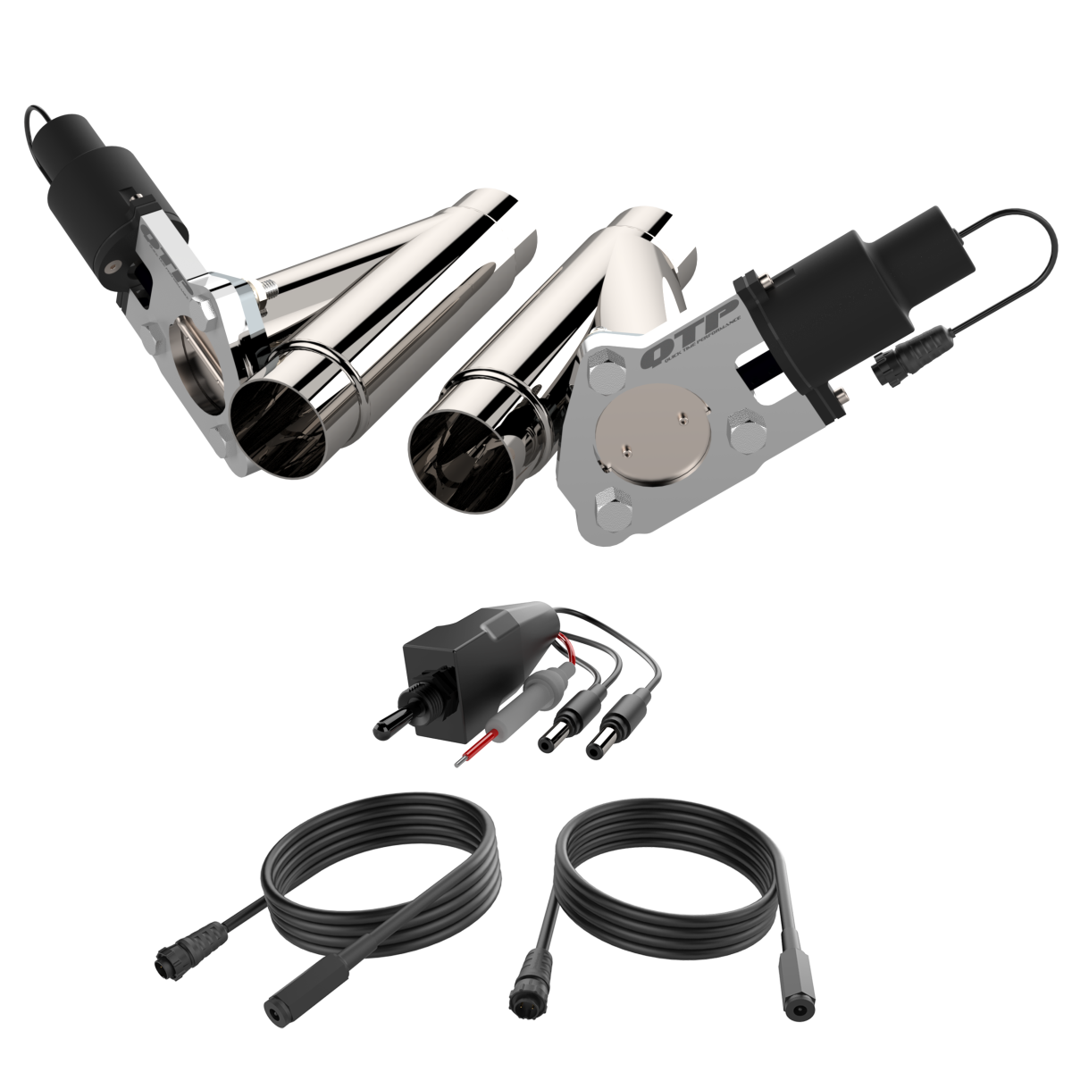 QTP QTEC45CP dual electric exhaust cutout kit, view 3