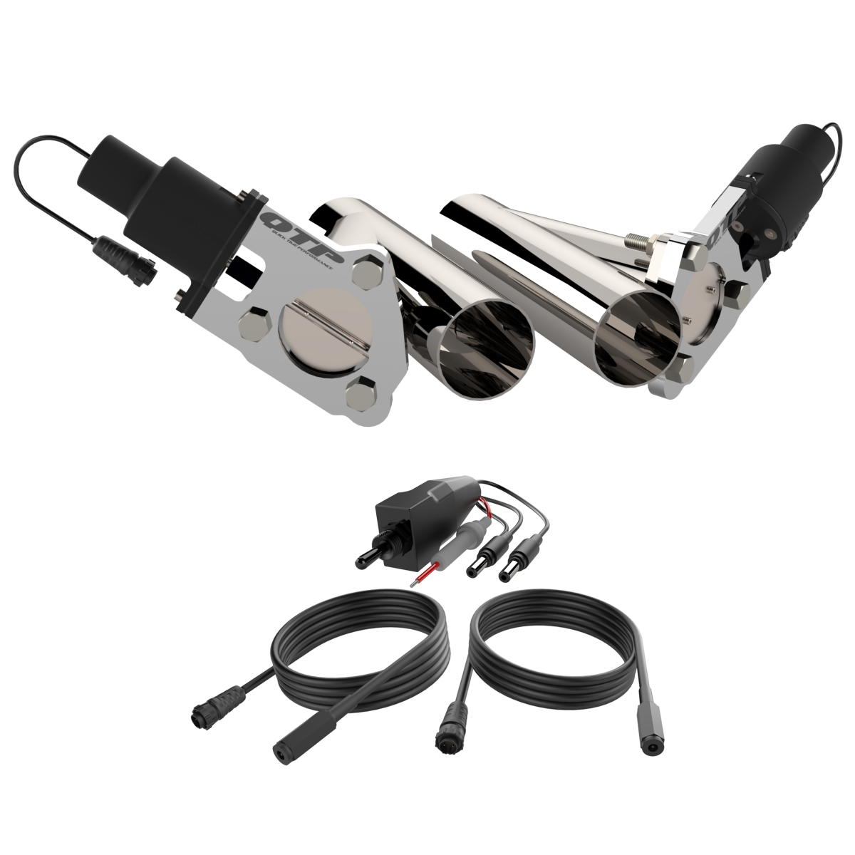 QTP QTEC50CP dual electric exhaust cutout kit, view 1