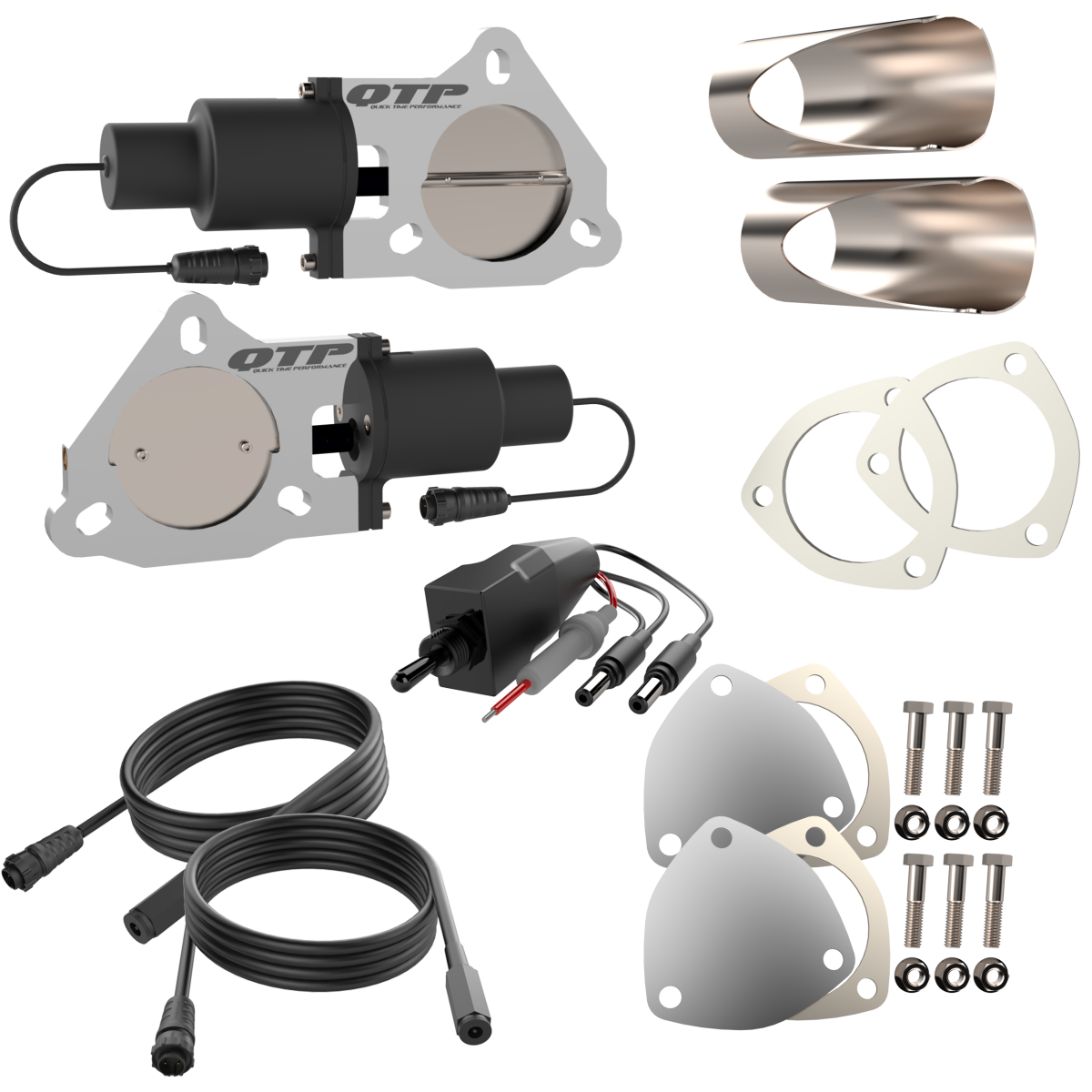 QTP QTEC60DIY electric exhaust cutout kit, view 1