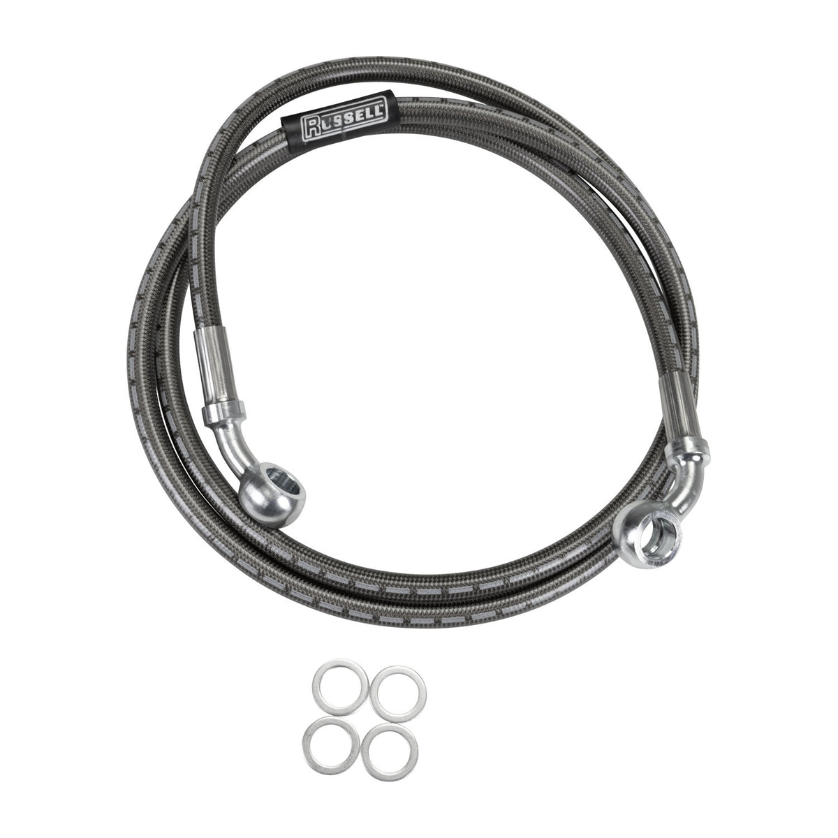 Russell R08372S — 99-02 Kawasaki VN1500 Vulcan Classic Cycleflex Cruiser Brake Hose Kit - Rear, manufacturer view 1