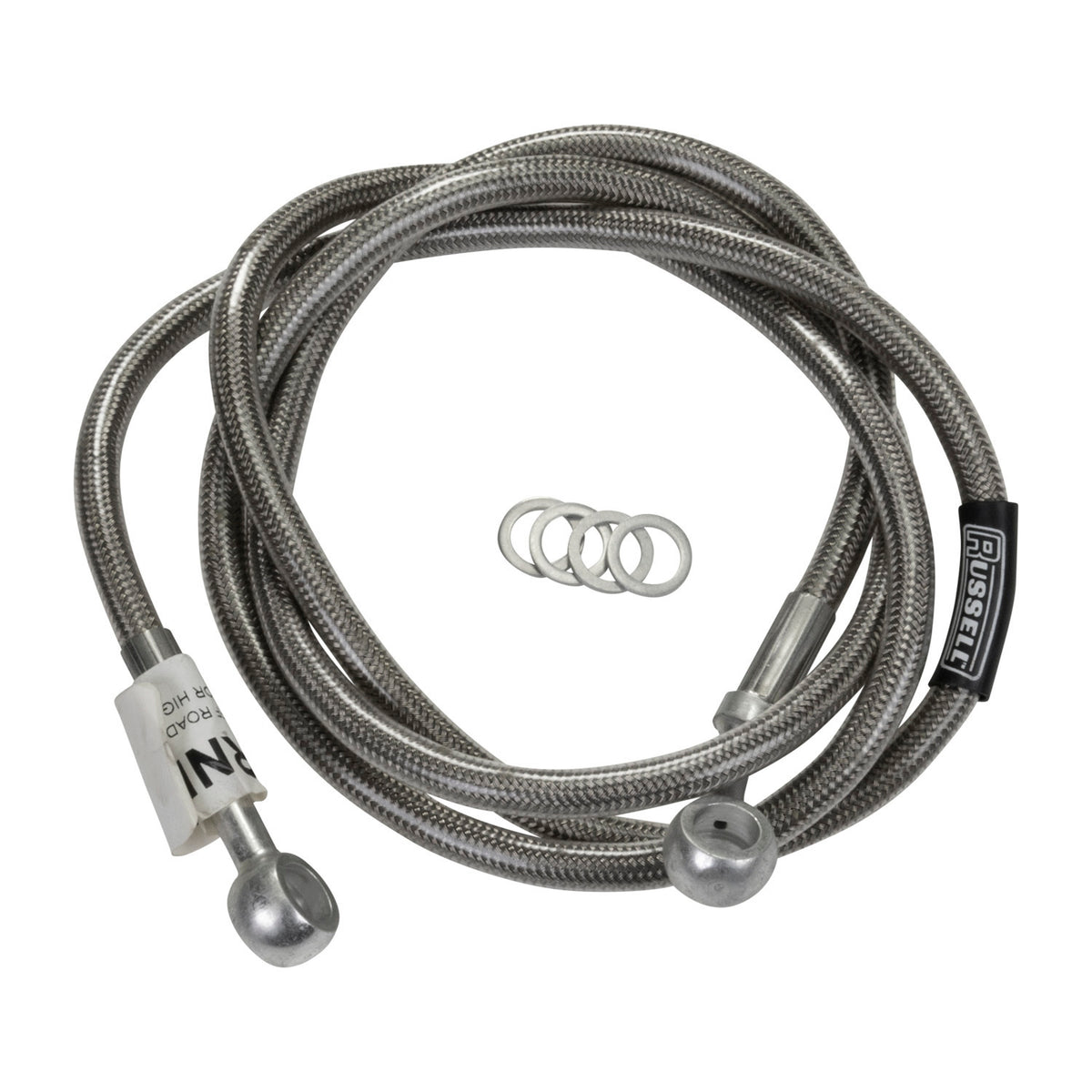 Russell R08373S — 99-00 Kawasaki VN1500 Vulcan Drifter Cycleflex Cruiser Brake Hose Kit - Rear, manufacturer view 1