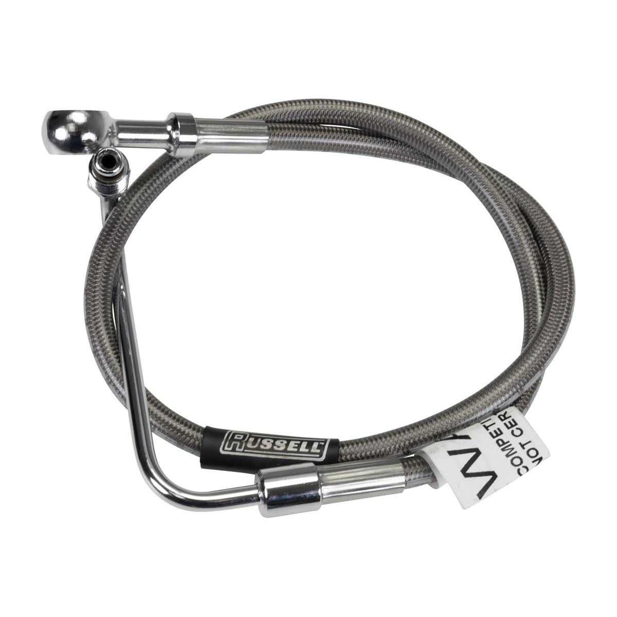 Russell R08926S — 1983 Harley XLH/FXE/FXSB/FXWG Stock Length Cycleflex Brake Hose Kit - Front, manufacturer view 1