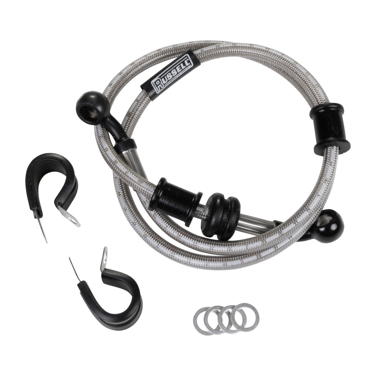 Russell R09238 — 14-16 Honda Grom Cycleflex Street Bike Brake Hose Kit - Front, manufacturer view 1