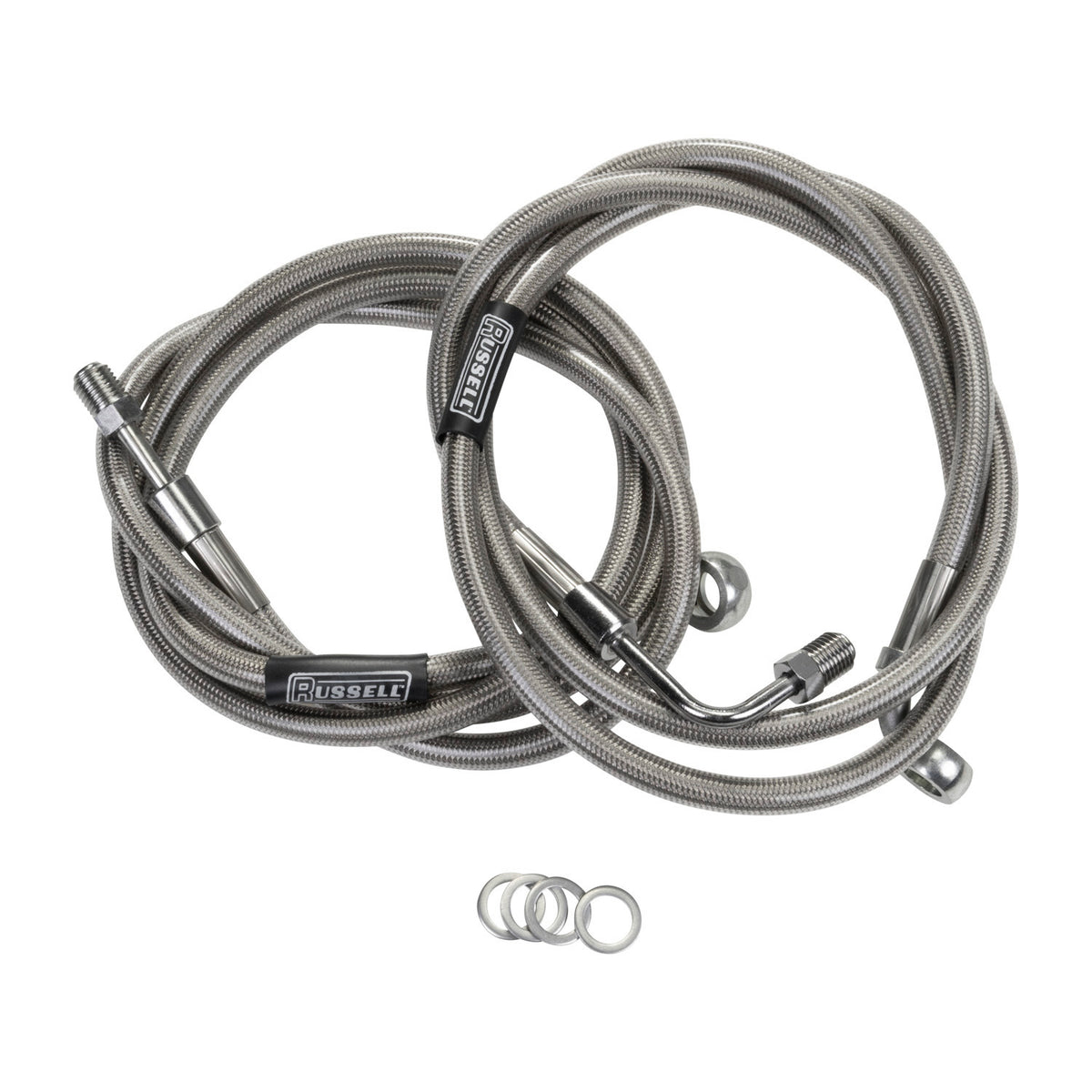 Russell R09484 — 2008 Polaris RZR +3in Over Stock Cycleflex Sport ATV Brake Hose Kit - Rear, manufacturer view 1