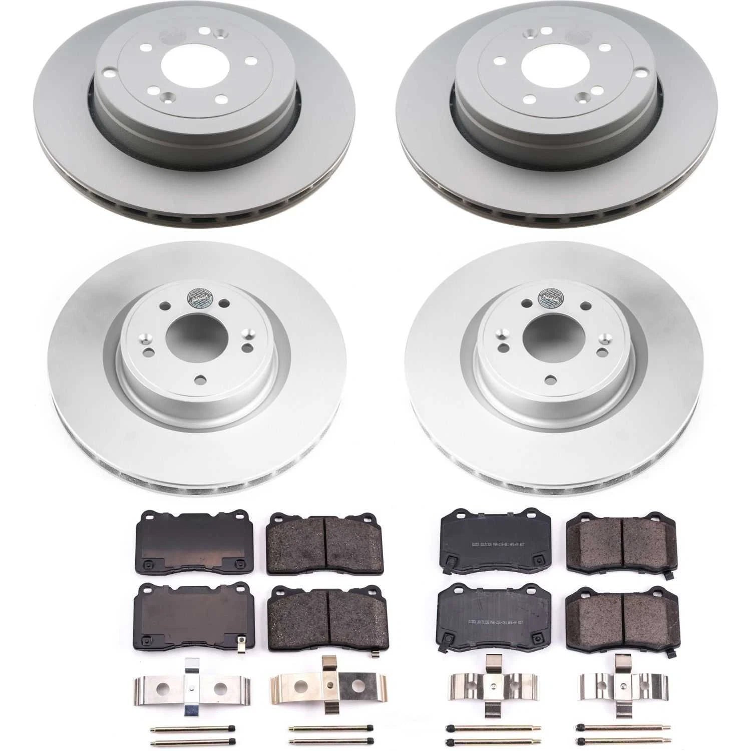 Power Stop 10-16 Hyundai Genesis Coupe Front & Rear Z17 Evolution Geomet Coated Brake Kit