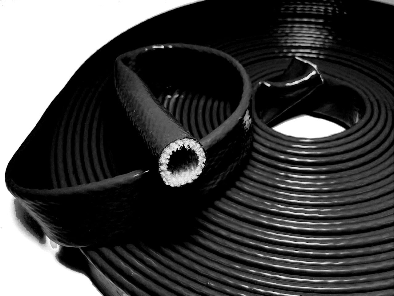 Silicone Fiberglass Sleeve - Black-thumbmail-1