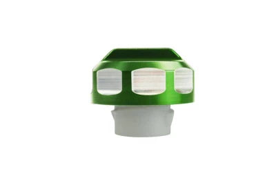 Sinister Diesel SD-FC-FUEL-U-GRN green billet fuel cap side view