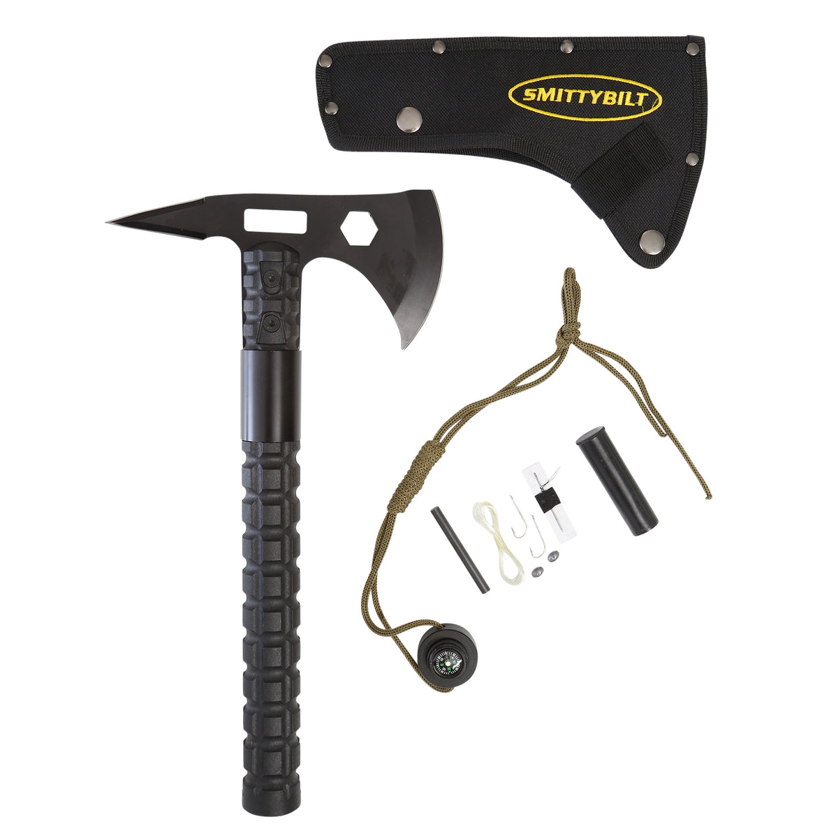 Smittybilt 2828 Trail Axe with protective blade sheath