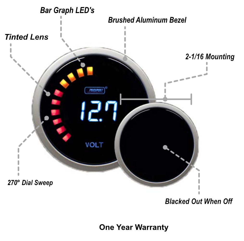 2-1/16" Digital Volt Gauge-thumbmail-2