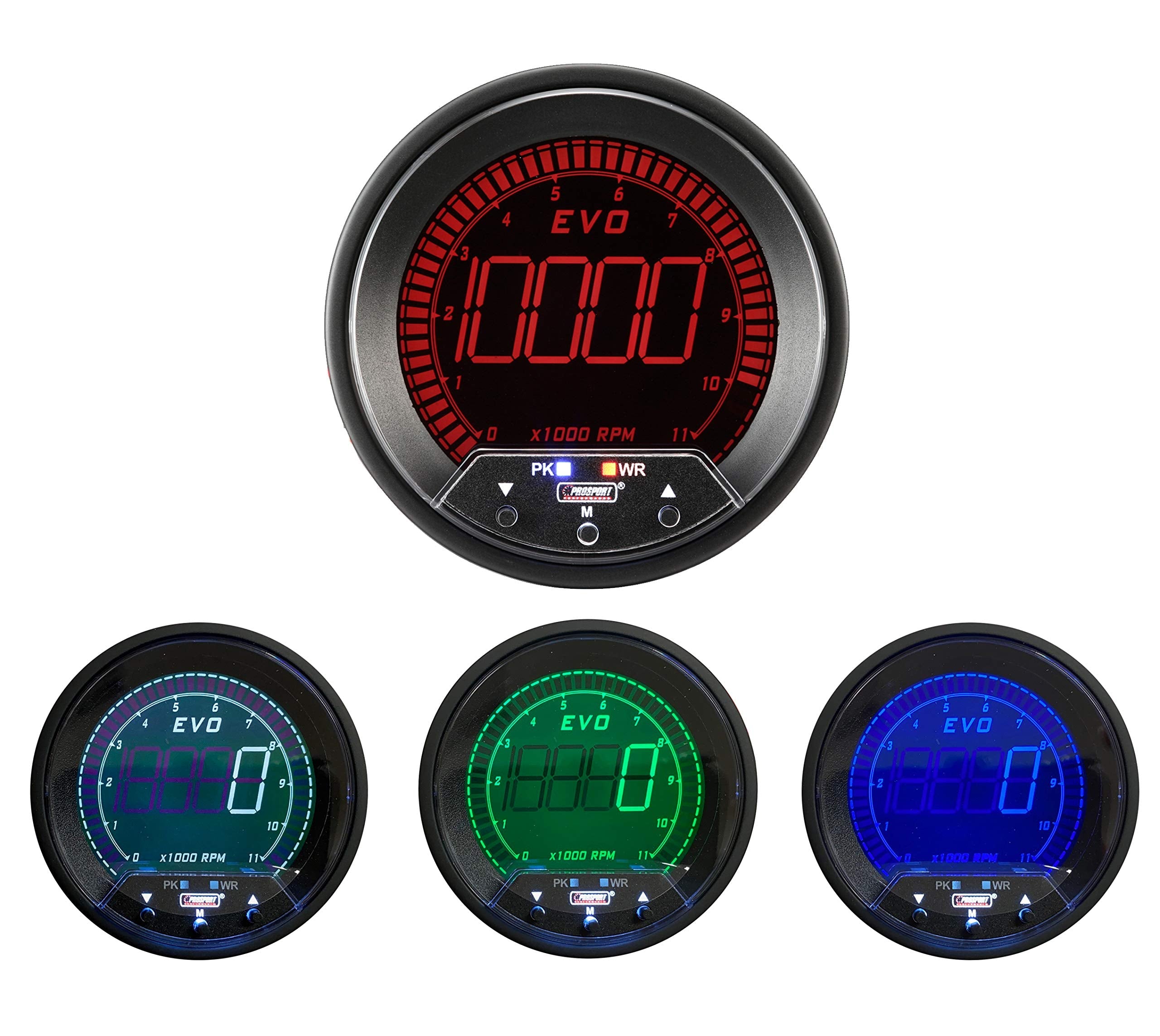 3-1/3" Premium EVO Series Tachometer with  Peak/Warning-thumbmail-1