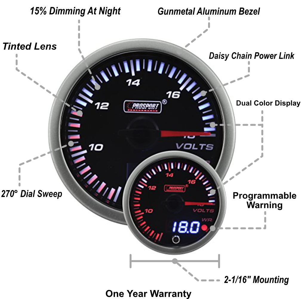 2-1/16" JDM Electrical Volt Gauge-thumbmail-2