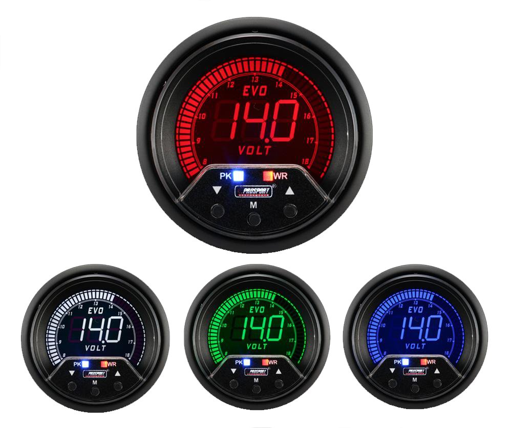 2-3/8" Premium Evo Electrical Volt Gauge-thumbmail-1