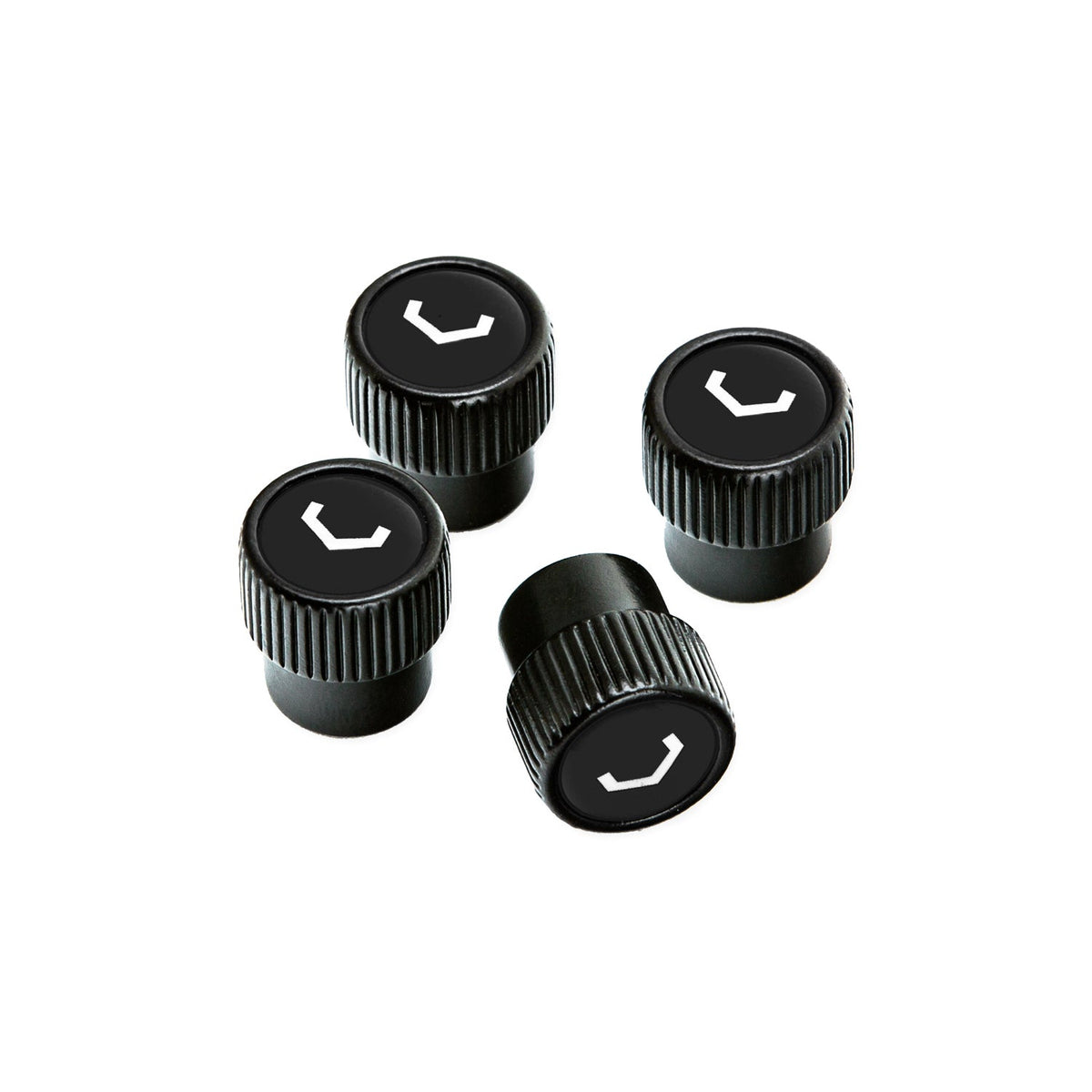 Vossen Classic V black and black valve stem cap set, alternate view