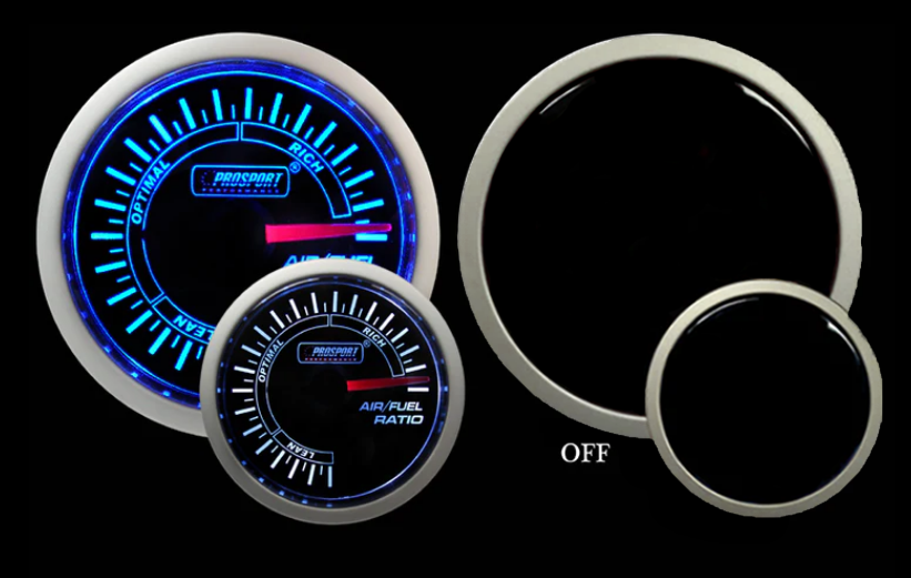 2-1/16" Blue/White Air Fuel Ratio Gauge-thumbmail-4