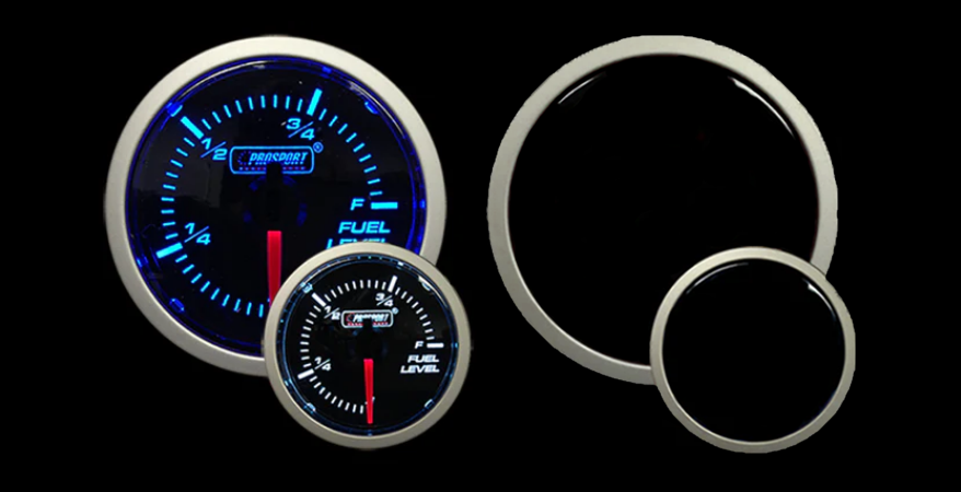 Blue / White - 2-1/16" Fuel Level Gauge-thumbmail-4