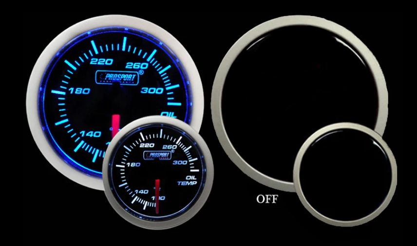 2-1/16" Blue/White Electrical Oil Temperature Gauge-thumbmail-4