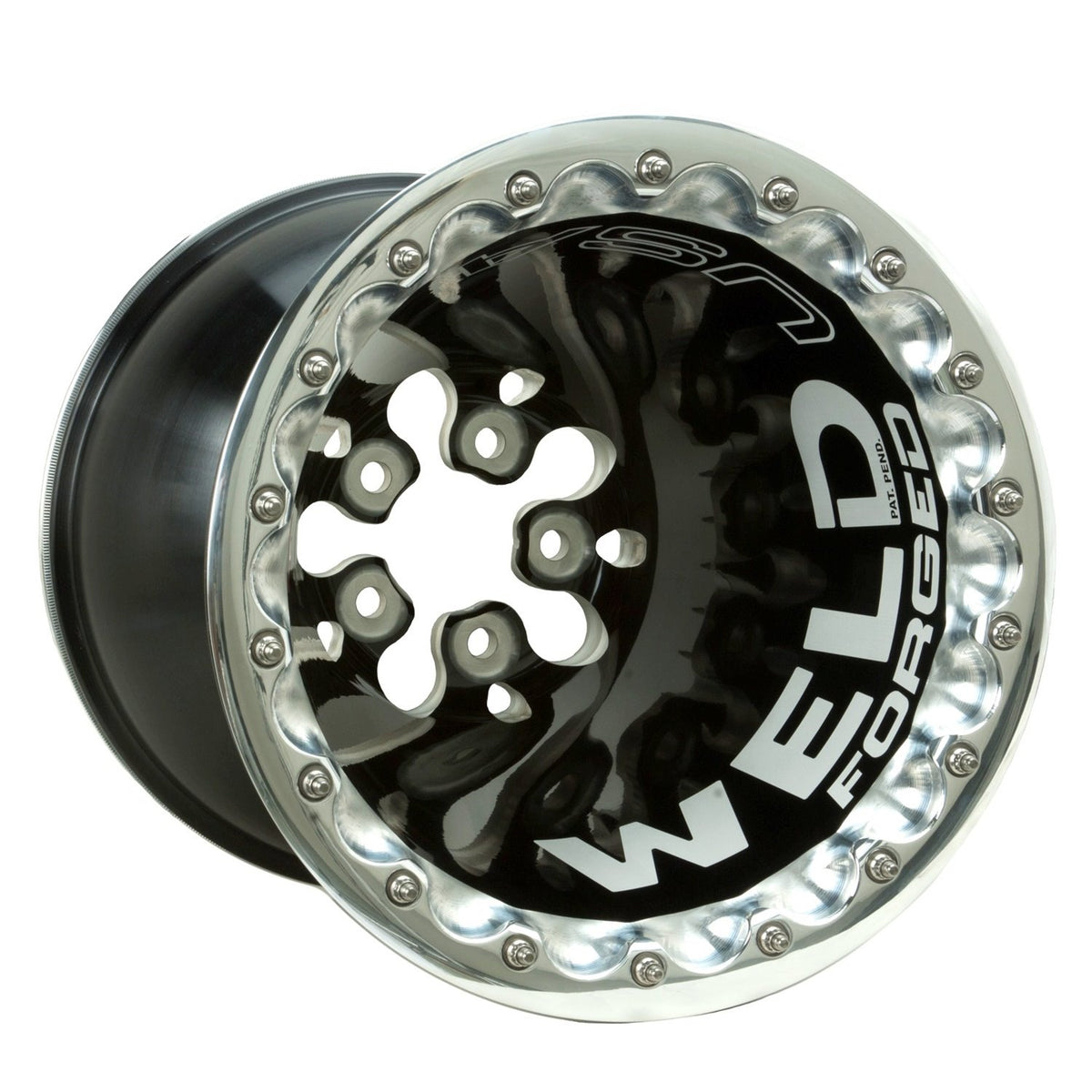 Weld D1BTF616D4DP — Delta-1 TF 16x16 / 5x5.5 / 4 BS / 3.5 HB - Black - Polished DBL Wheel — product photo
