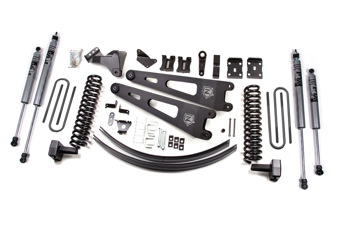Zone Offroad ZONF30F 6-inch lift kit with radius arms and FOX shocks