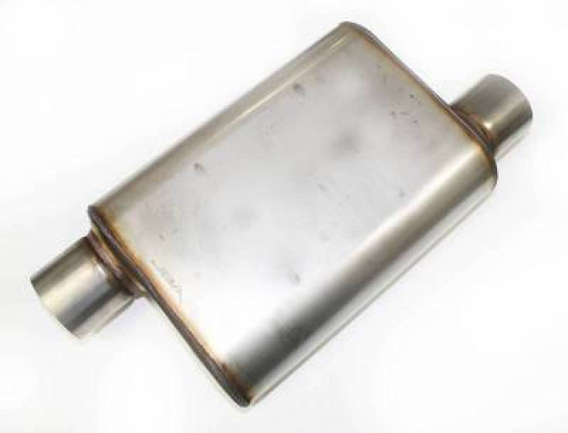 JBA Universal Chambered Style 304SS Muffler 13x9.75x4in 3in Inlet Diameter Offset/Offset-thumbmail-2