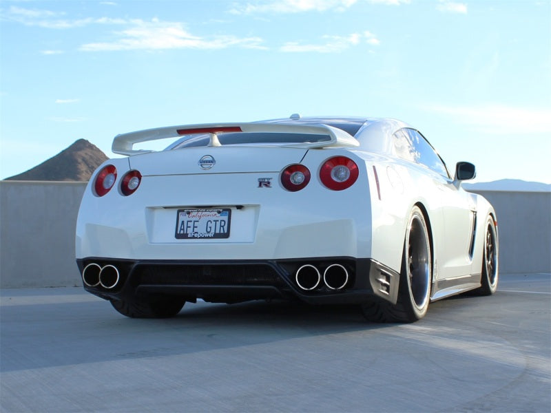 aFe Takeda 3in SS Exhaust Cat-Back 09-14 Nissan GTR V6 3.8L Carbon Fiber Tips-thumbmail-2