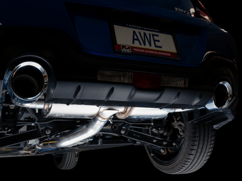 AWE Subaru BRZ/ Toyota GR86/ Toyota 86 Touring Edition Cat-Back Exhaust- Chrome Silver Tips-thumbmail-2