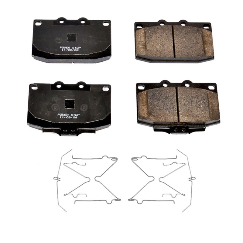 Power Stop 86-91 Mazda RX-7 Front Z17 Evolution Ceramic Brake Pads w/Hardware-thumbmail-1