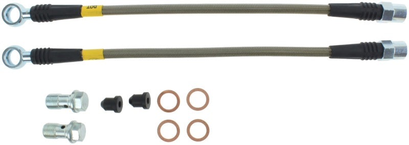 StopTech 02-08 Audi A4 Quattro Rear Stainless Steel Brake Line Kit-thumbmail-4