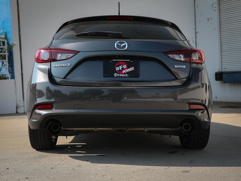 aFe Takeda 2-1/2in 304 SS Cat-Back Exhaust w/ Black Tips 14-18 Mazda 3 L4 2.0L/2.5L-thumbmail-2