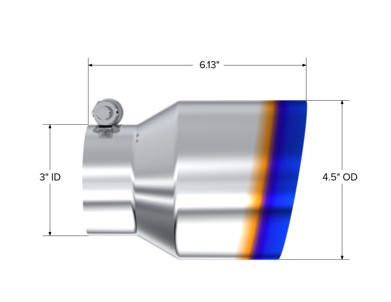 MBRP Universal Stainless Steel Dual Wall Tip 4.5in OD/3in Inlet/6.13in L-thumbmail-2