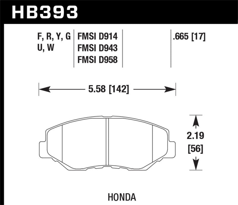 Hawk 15 Honda Accord Race Front DTC-30 Brake Pads-thumbmail-1