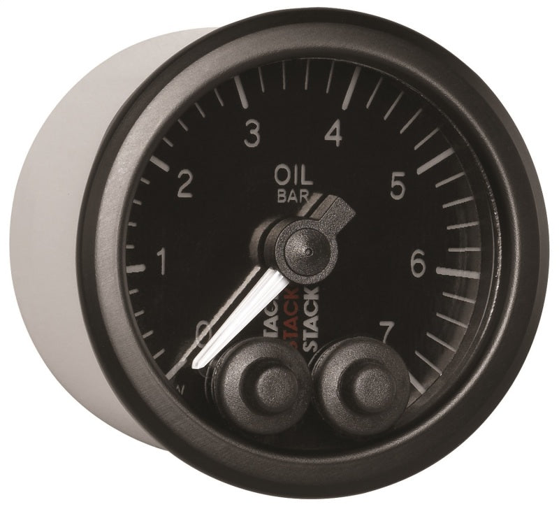 Autometer Stack 52mm 0-7 Bar M10 Male Pro-Control Oil Pressure Gauge - Black-thumbmail-1