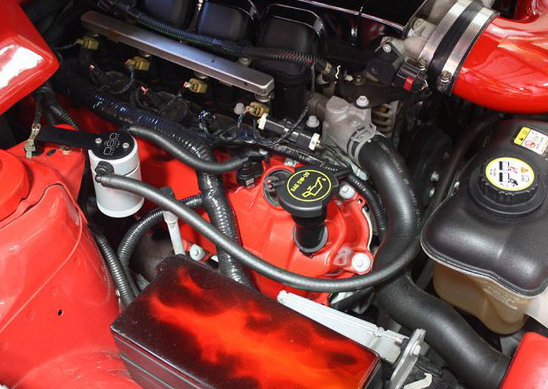 J&L 05-10 Ford Mustang GT/Bullitt/Saleen Passenger Side Oil Separator 3.0 - Clear Anodized-thumbmail-1