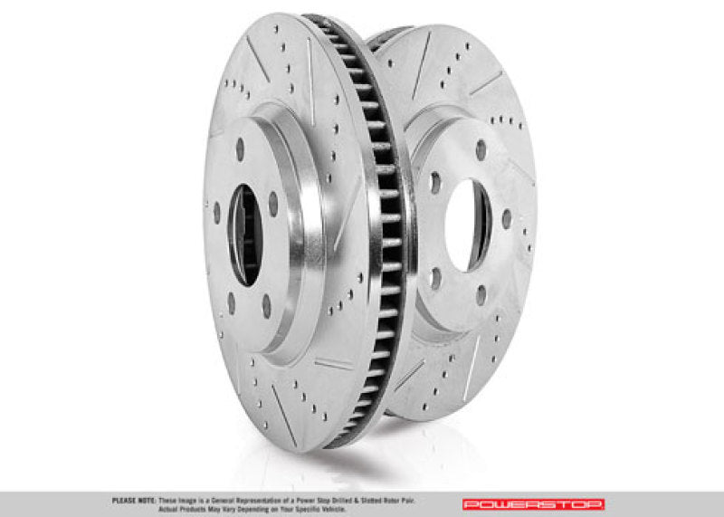 Power Stop 20-21 Chevrolet Corvette Rear Evolution Drilled & Slotted Rotor - Pair-thumbmail-1