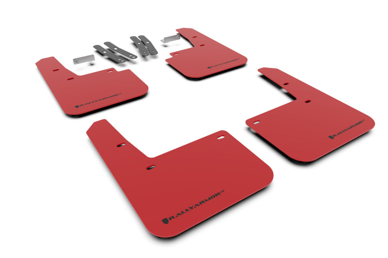 Rally Armor 18-22 Hyundai Kona Red UR Mud Flap Black Logo-thumbmail-1